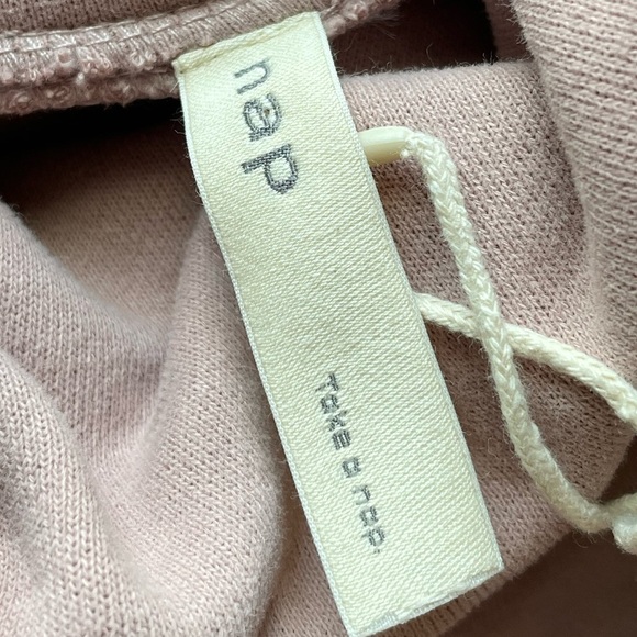 NWT Nap Loungewear Boxy Oversized Turtleneck Sweatshirt Blush Pink Small Cozy - Picture 9 of 14